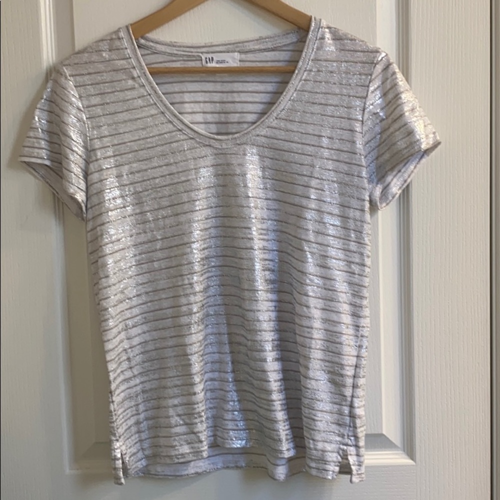 Gap Silvered Striped T-Shirt